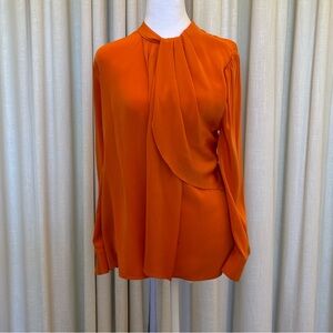 Carlisle Elegant Orange Silk Blouse